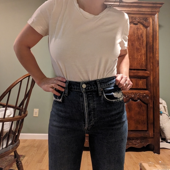 Agolde Distressed Riley Jeans - Picture 8 of 9